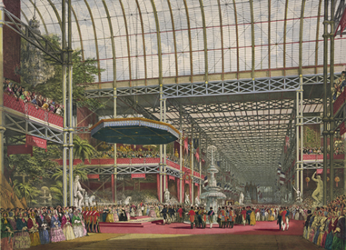描绘了1851年工业博览会的开幕仪式